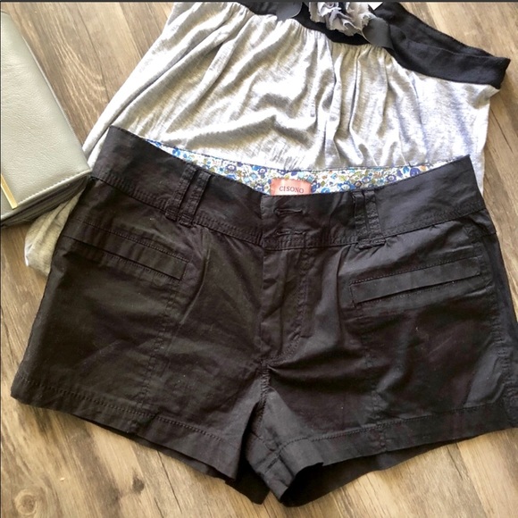 Cisono Black Shorty Shorts size Large - Picture 1 of 6